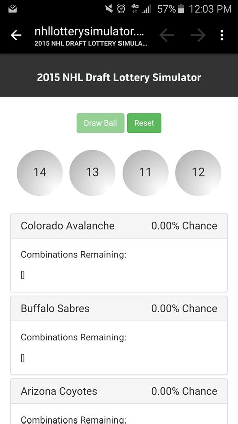 nhl lottery simulator